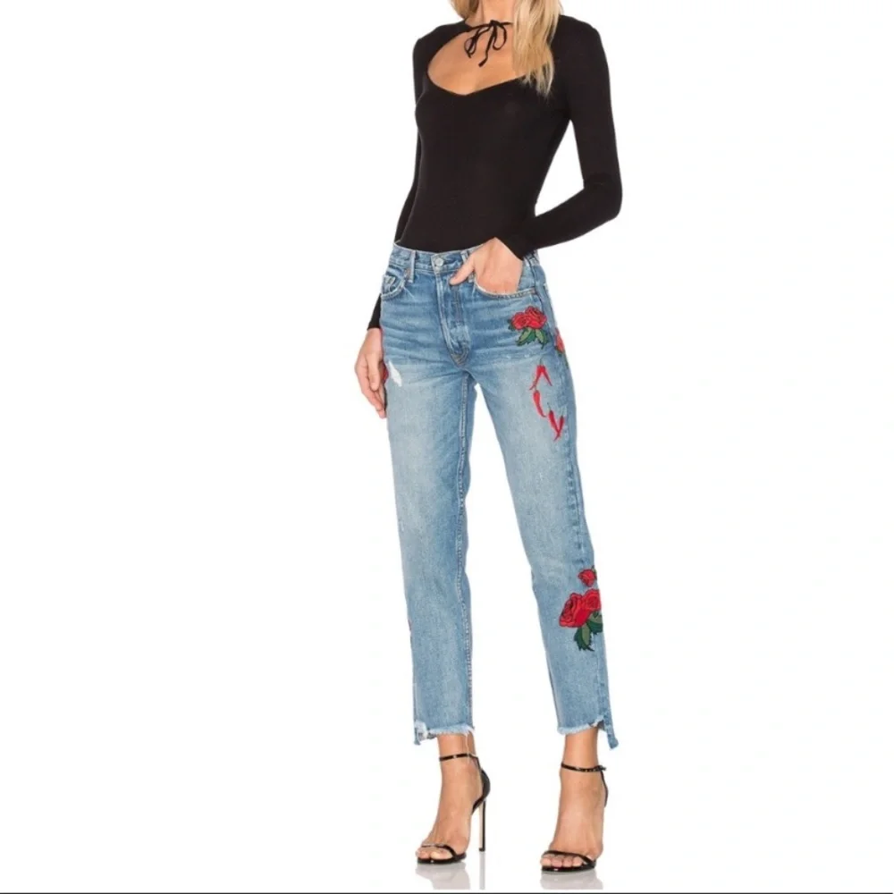 GRLFRND x Revolve Helena High Rise Straight Jean - Picture 5 of 12